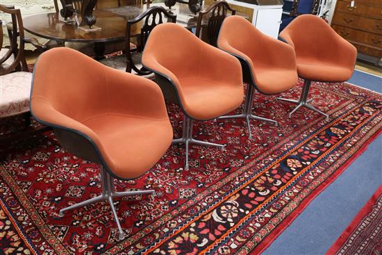 A set of 4 1960s la Fonda chairs designed by Charles and Ray Eames for Herman Miller